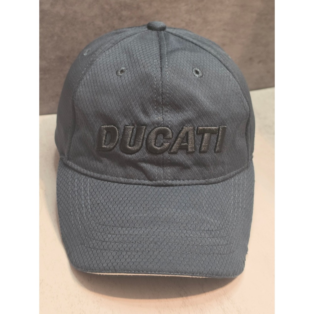Ducati Corse Mens Performance Baseball Cap Gray Embroidered Racing Hat